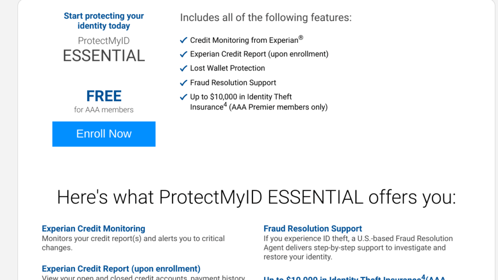 ProtectMyID Essentials plan