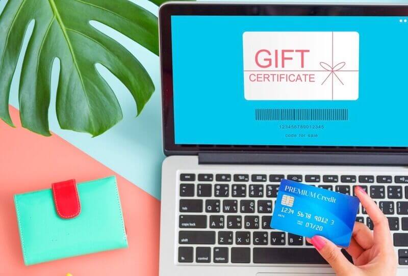Gift certificate coupon shopping