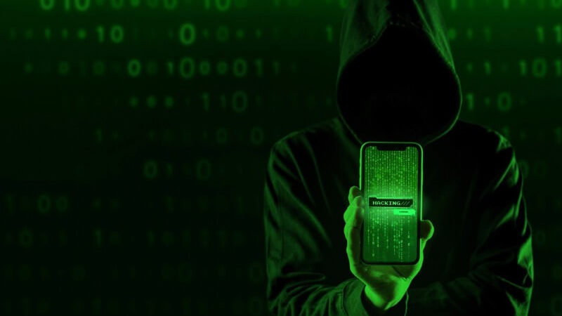 Matrix hacker background